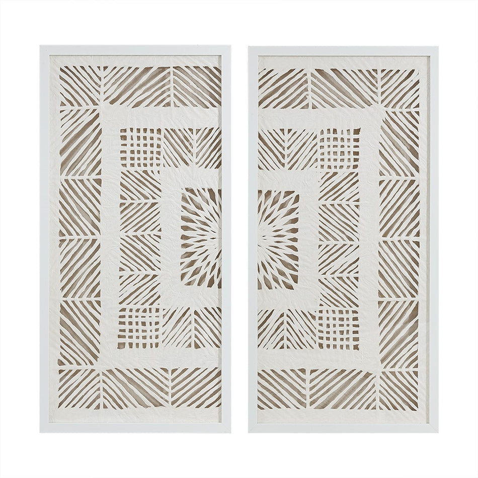 Tala Framed Rice Paper Shadow Box 2 Piece Set - Natural