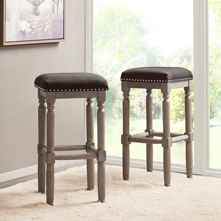 Madison Park Cirque Bar Stool Set of 2 - Gray 