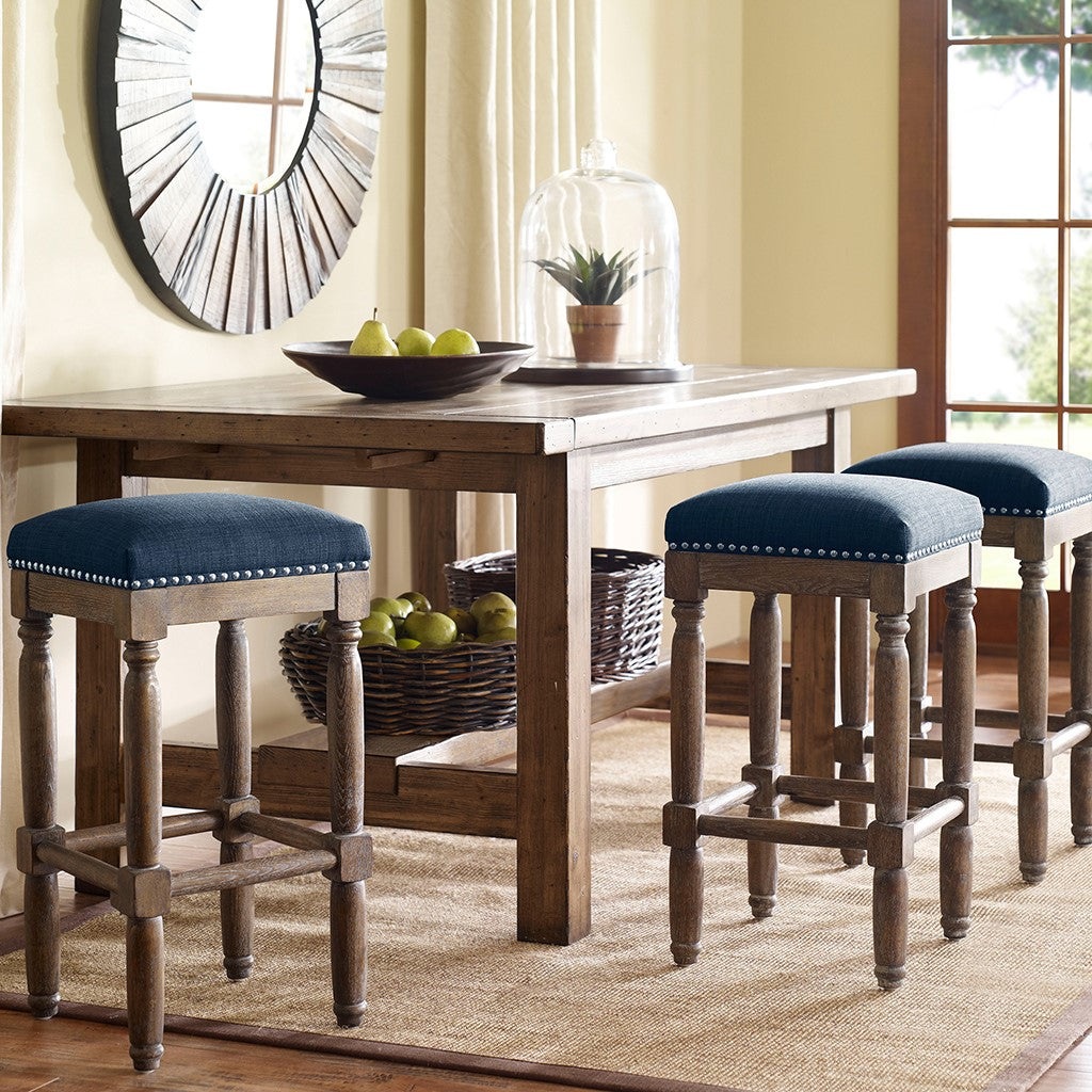 Madison Park Cirque Counter Stool Set of 2 - Navy 