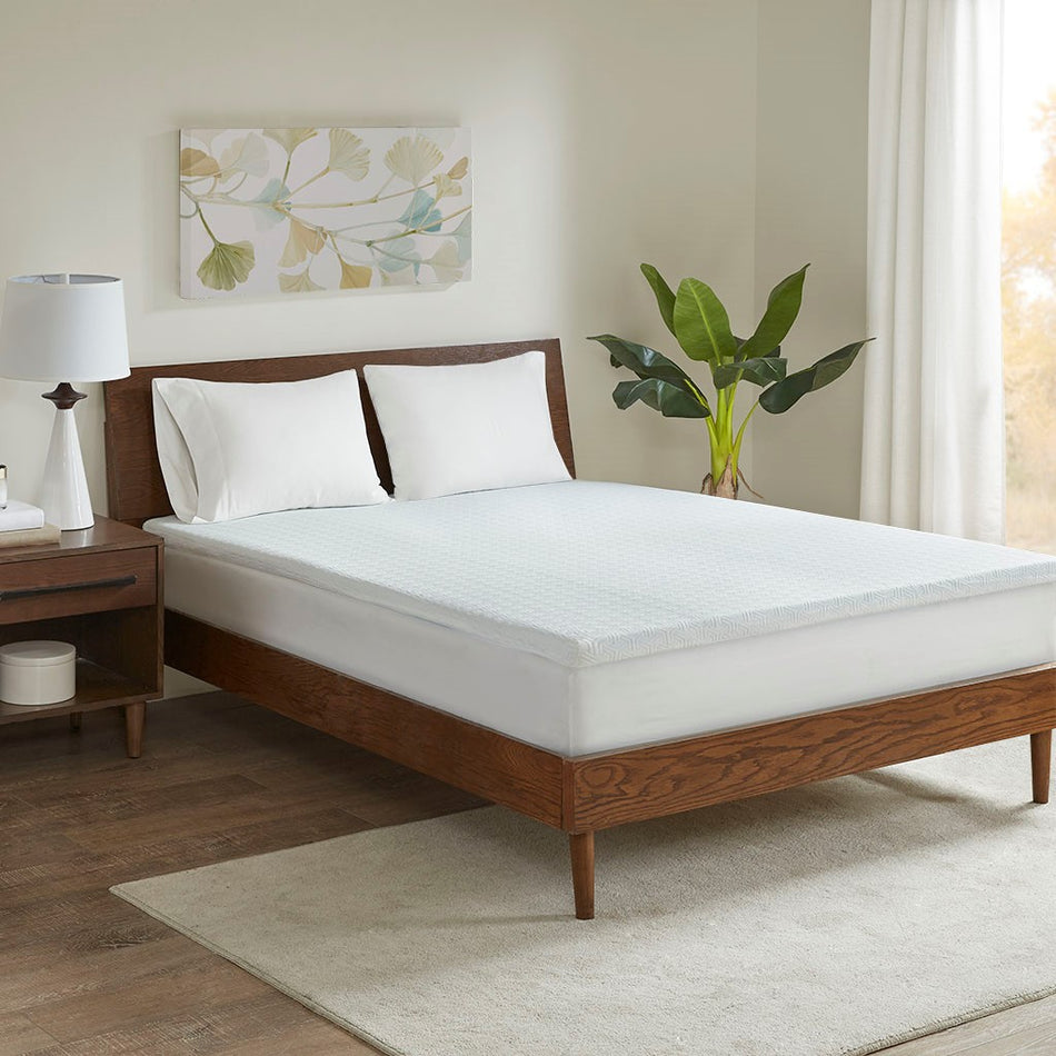 Sleep Philosophy 2" Gel Memory Foam with 3M Cover Mattress Topper - White - Full Size