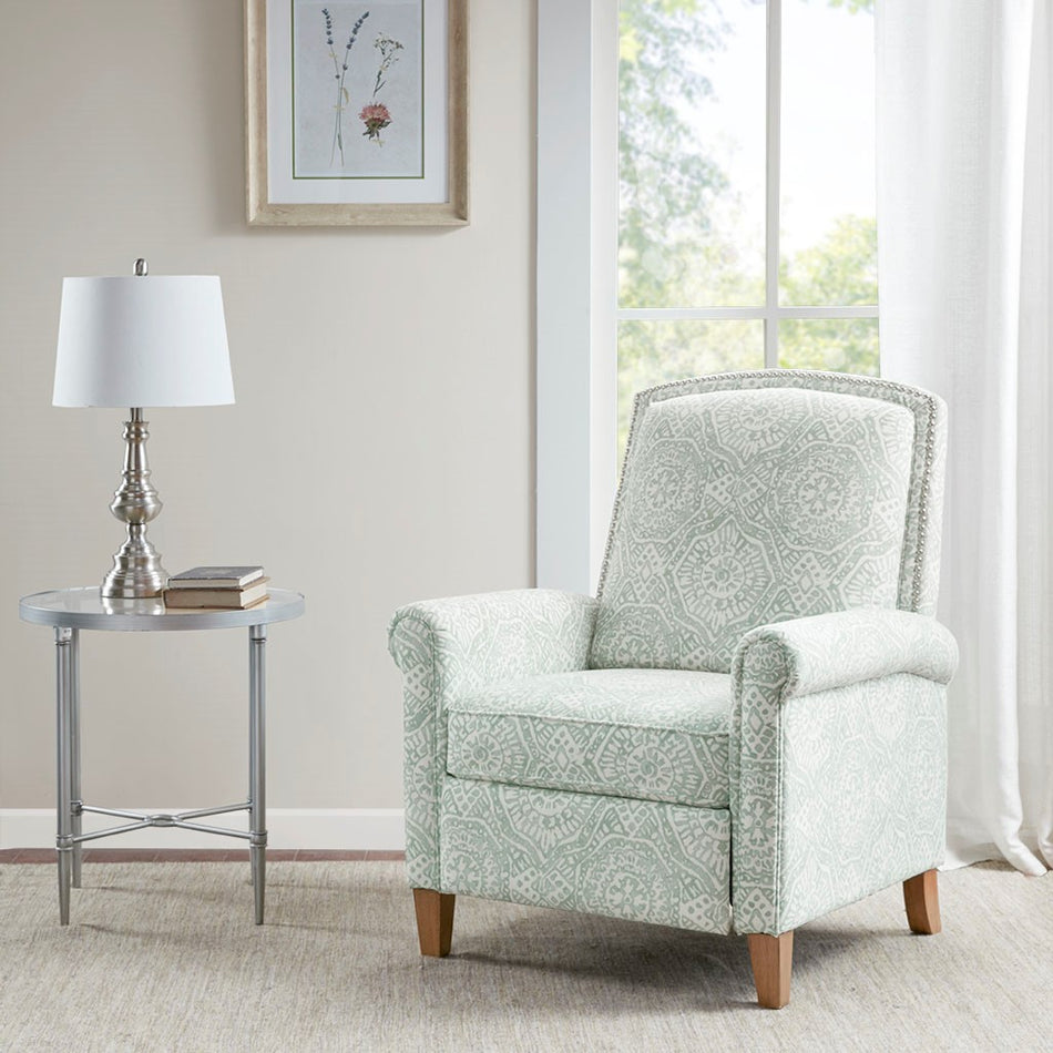 Kirstin Push Back Recliner - Light Teal