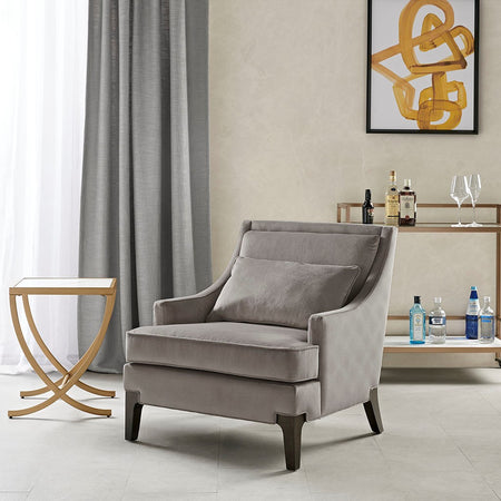 Martha Stewart Anna Arm Accent Chair - Light Grey 