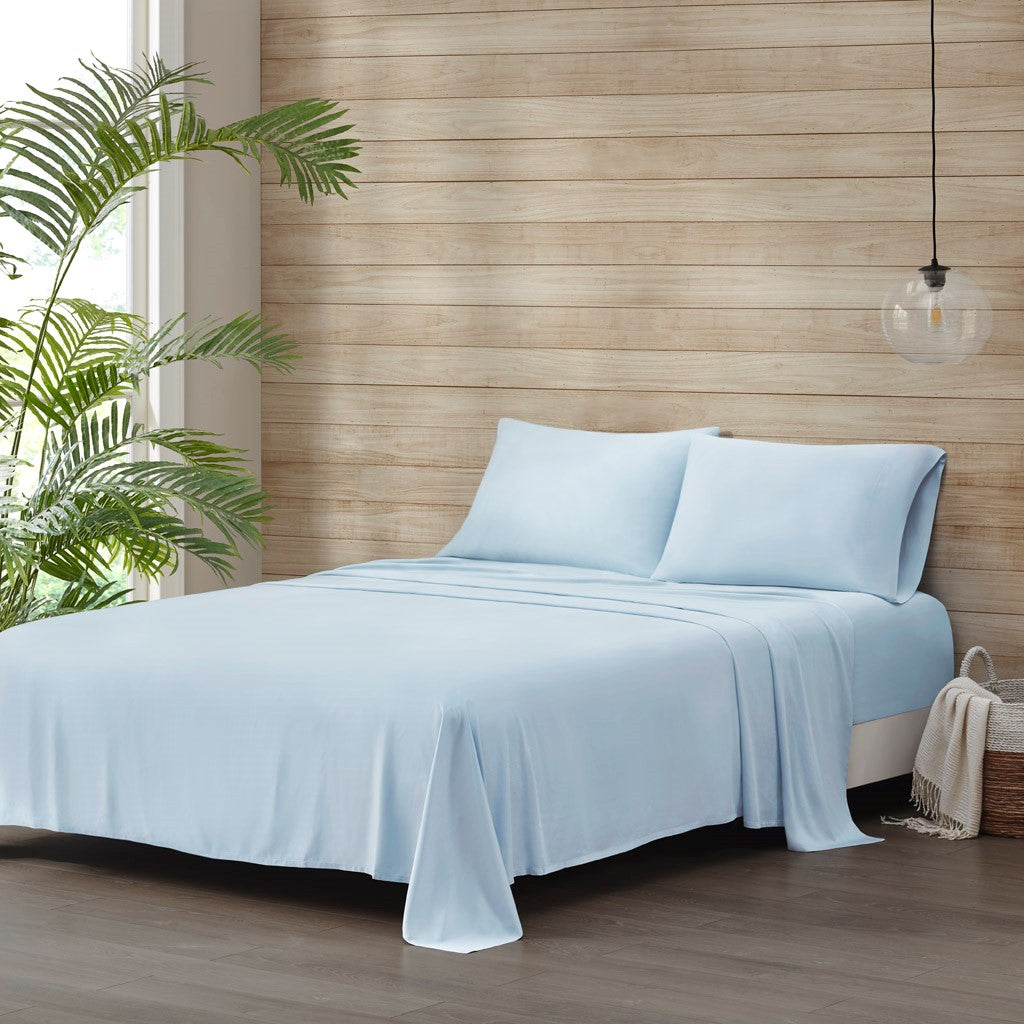 Beautyrest Tencel Polyester Blend Sheet Set - Blue - Full Size