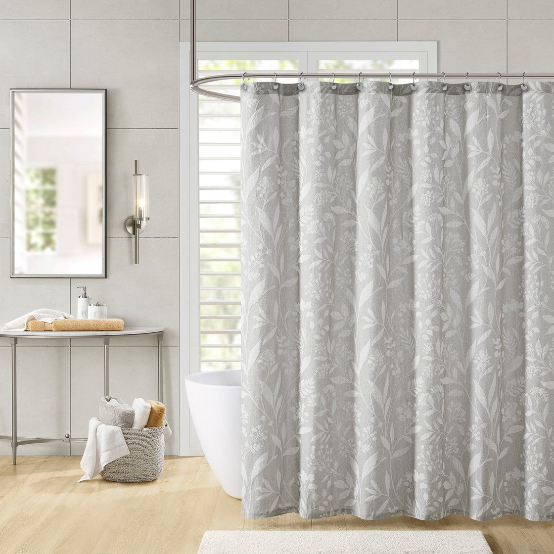 Croscill Home Winslow Floral Shower Curtain - Taupe  - One Size Shop Online & Save - expresshomedirectr.com