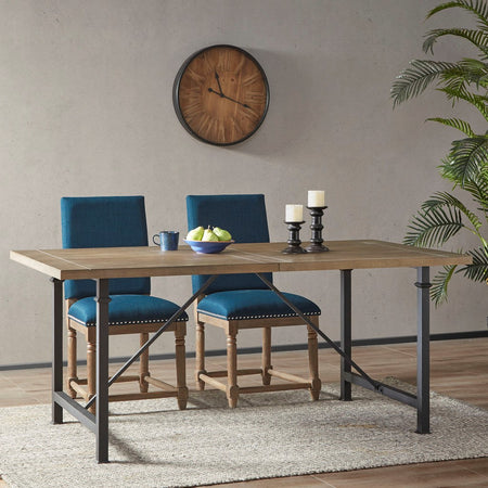 Madison Park Cirque Dining Table with Metal Legs - Grey 