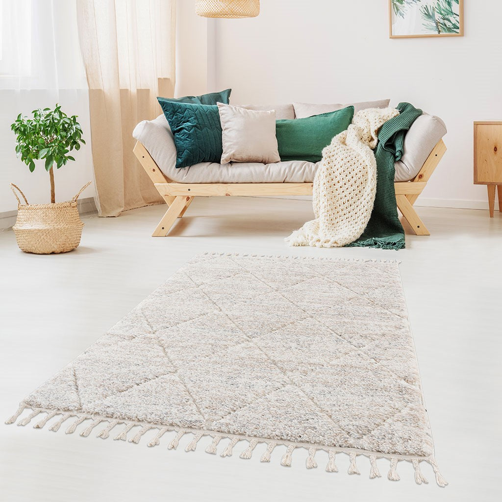 Madison Park Sophia Talas Trellis Area Rug in Cream - Cream - 8x10'