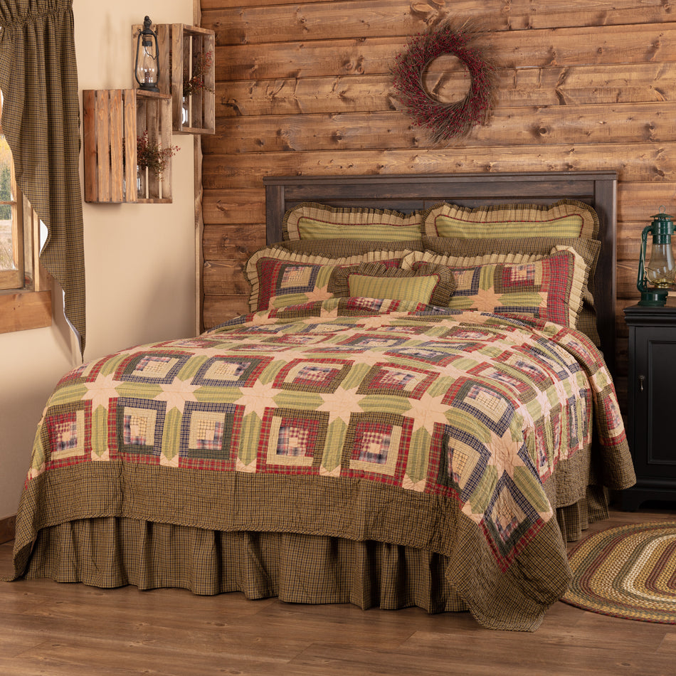 Tea Cabin King Quilt 110Wx97L