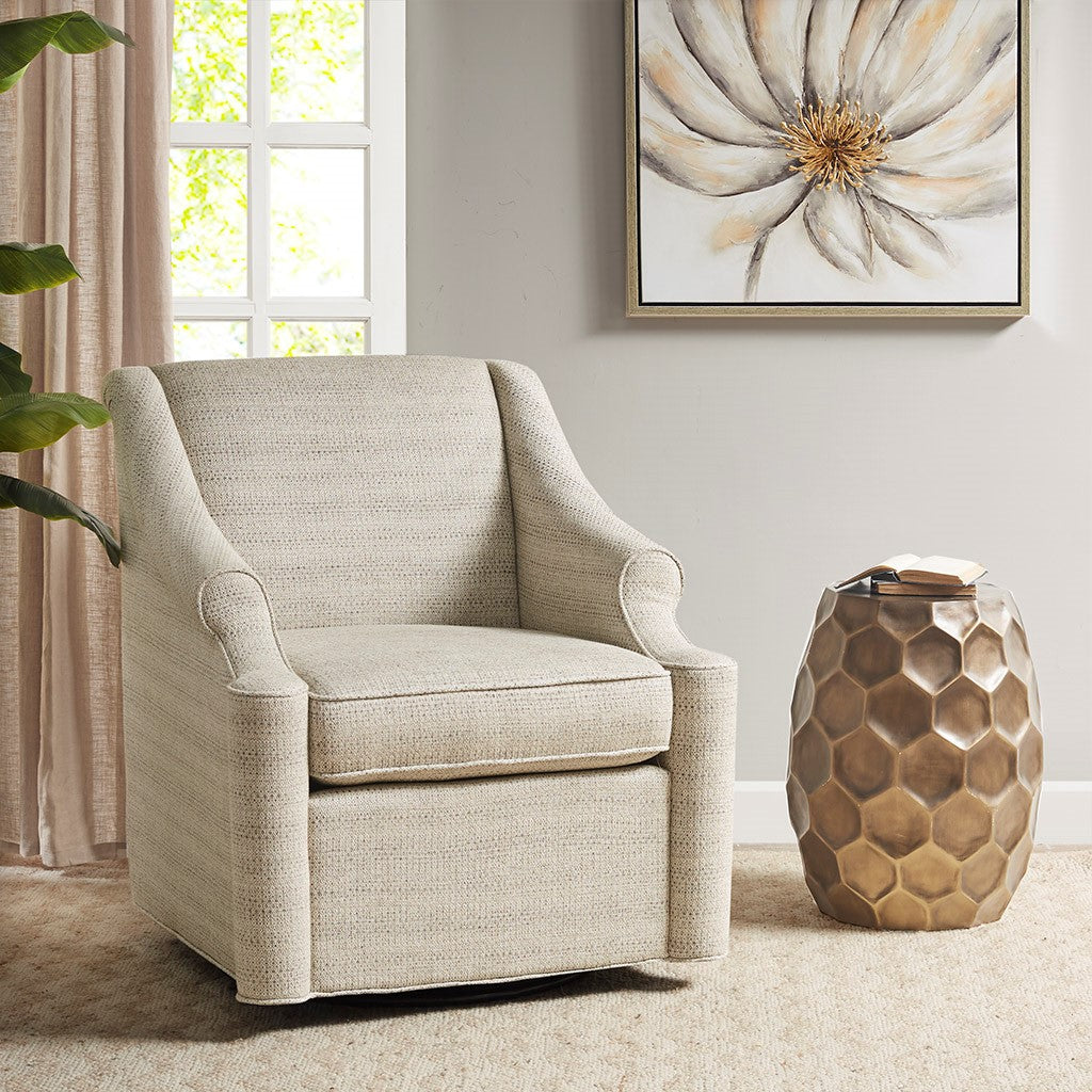 Madison Park Justin Swivel Glider Chair - Tan 