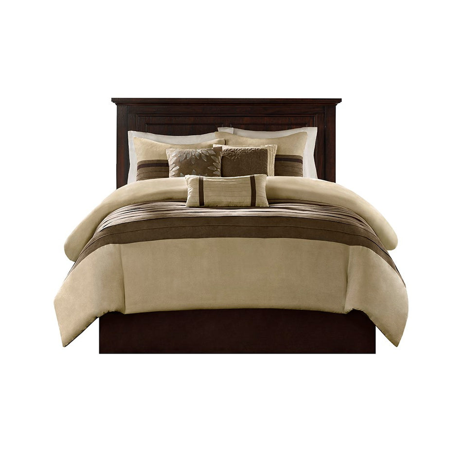 Palmer 7 Piece Comforter Set - Natural - Full Size