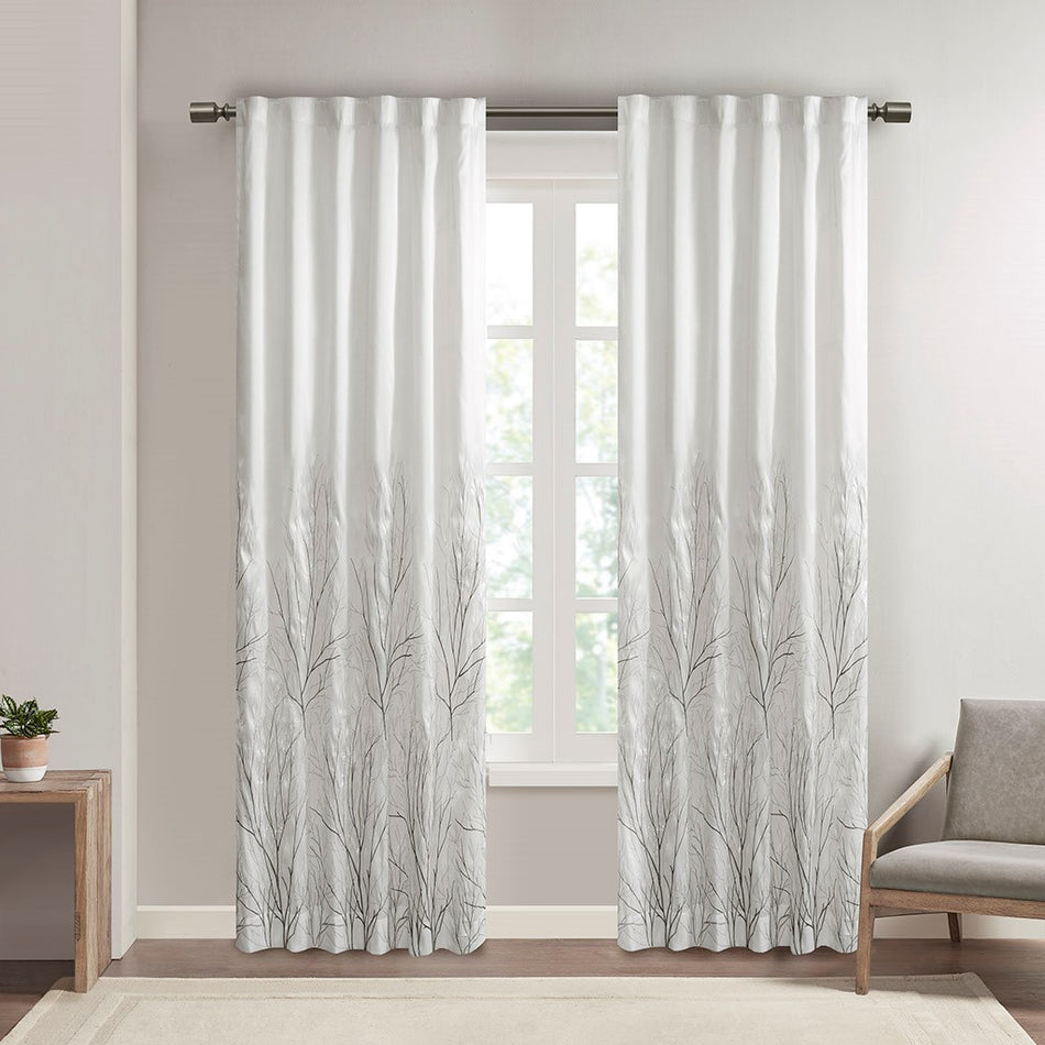 Madison Park Andora Window Curtain - White - 50x95"