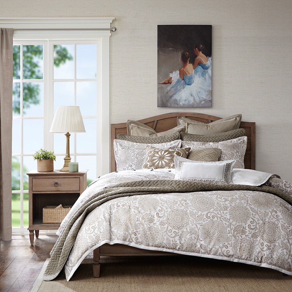 Madison Park Signature Sophia Comforter Set - Ivory - Queen Size