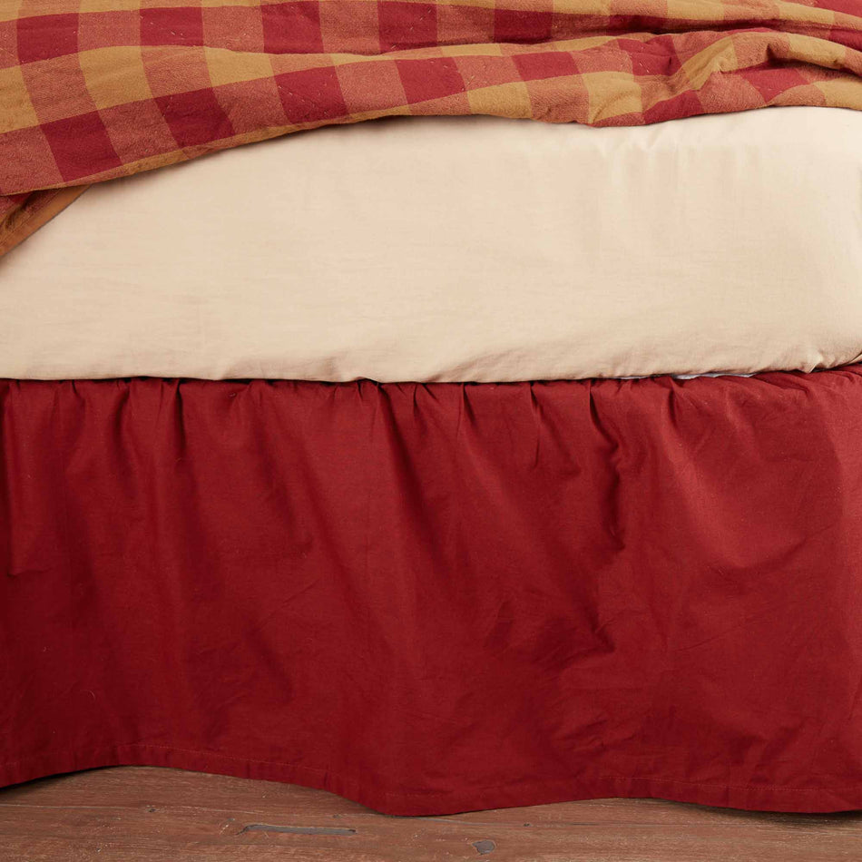 Solid Burgundy King Bed Skirt 78x80x16