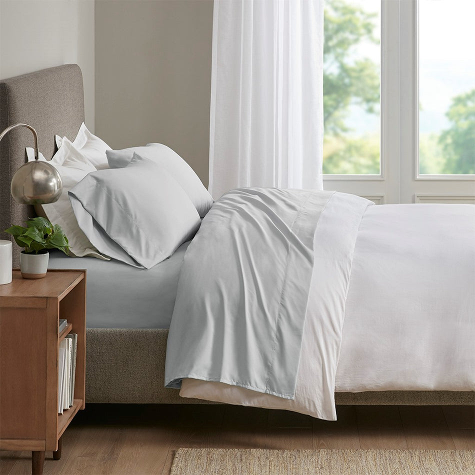 Sleep Philosophy Smart Cool Microfiber Sheet Set - Light Grey - Full Size