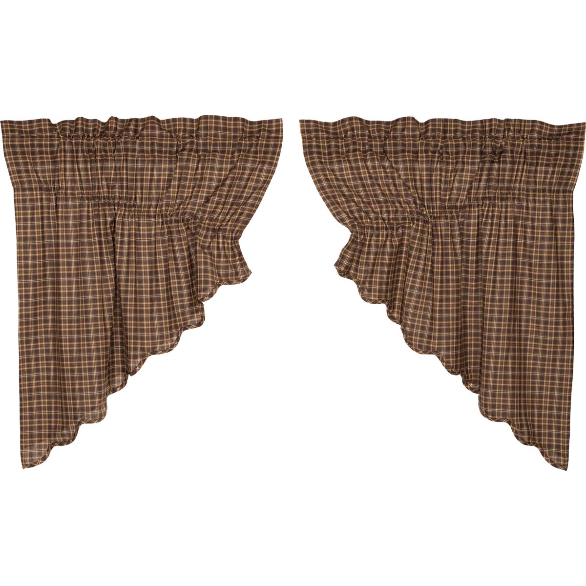 Oak & Asher Prescott Prairie Swag Scalloped Set of 2 36x36x18 By VHC Brands