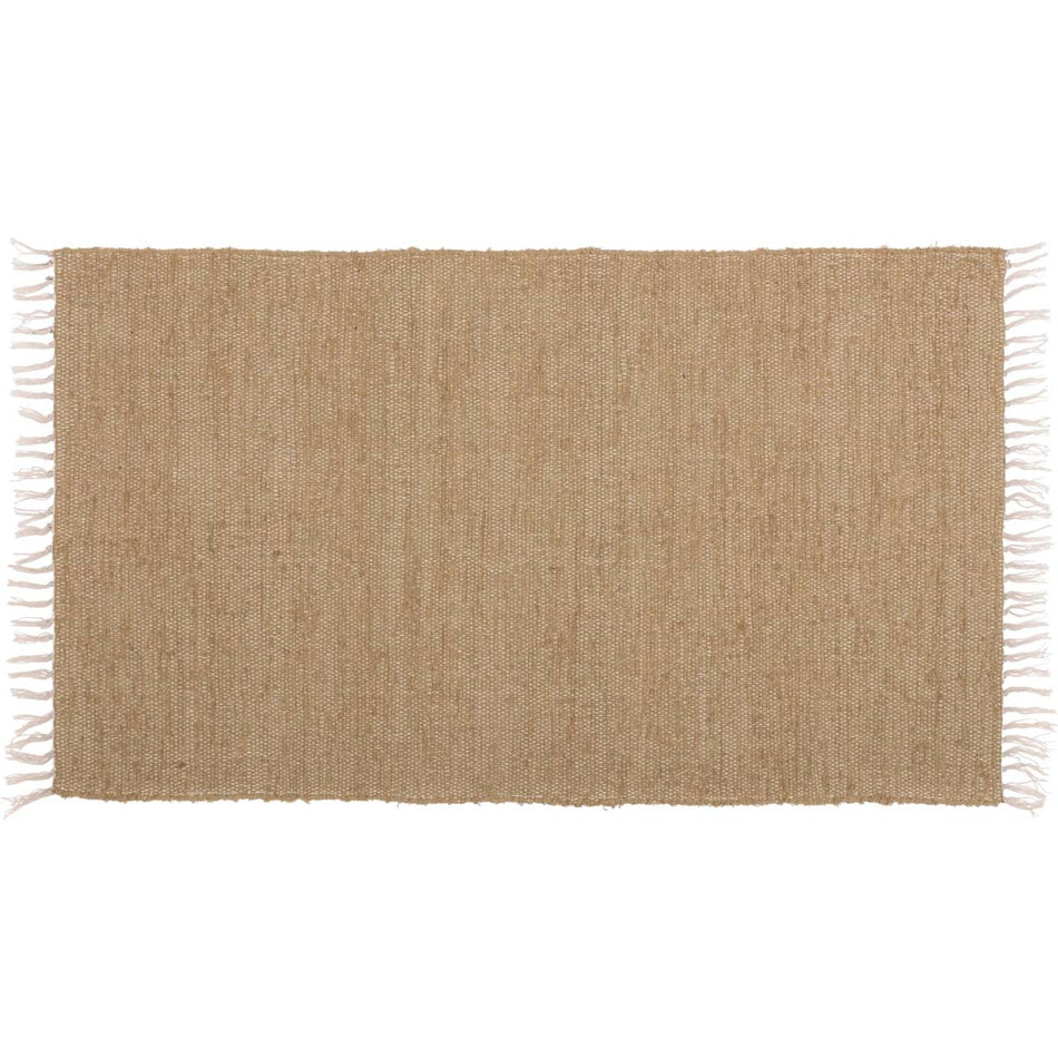 April & Olive Burlap Natural Chindi/Rag Rug 36x60 By VHC Brands