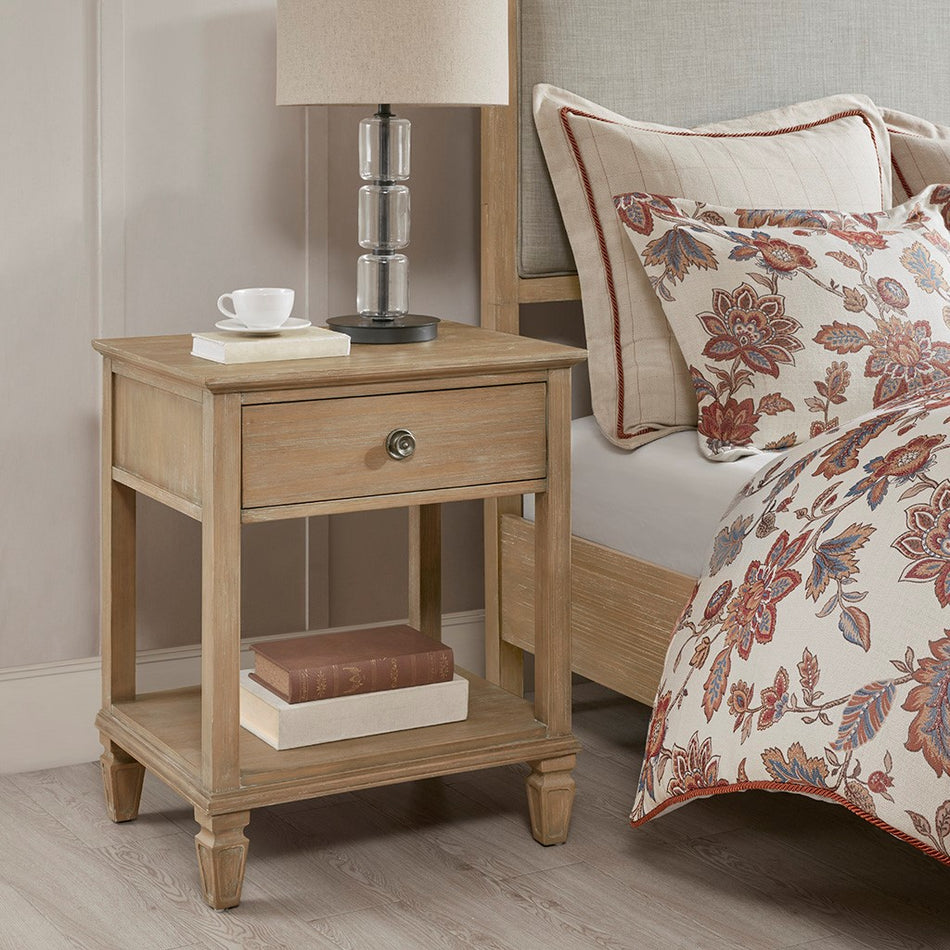 Madison Park Signature Victoria Bedside Table - Light Natural 