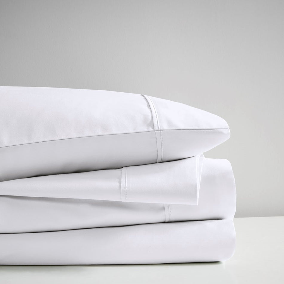 700 Thread Count Anti-microbial 4 Piece sheet set - White - King Size