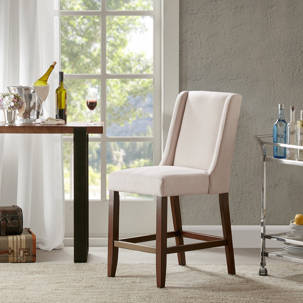 Madison Park Brody Wing Counter Stool - Cream 