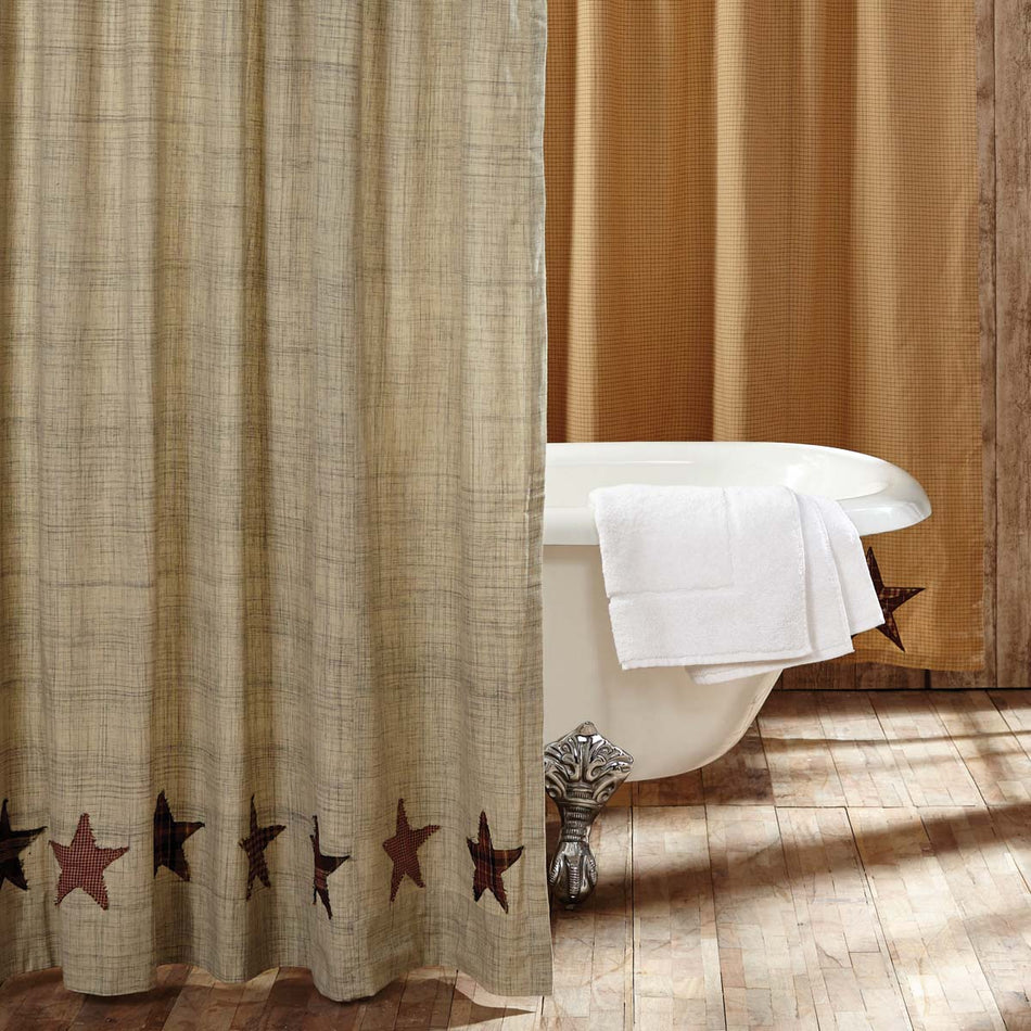 Mayflower Market Abilene Star Shower Curtain 72x72 By VHC Brands