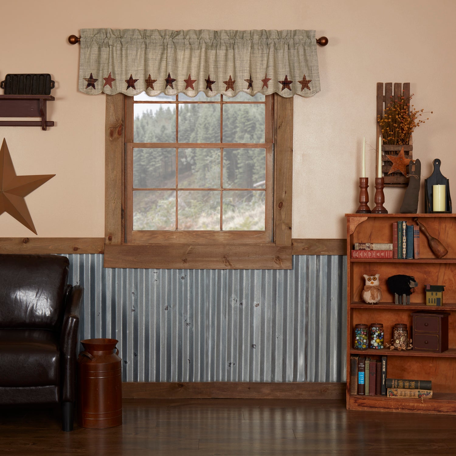 Mayflower Market Abilene Star Valance 16x72 By VHC Brands