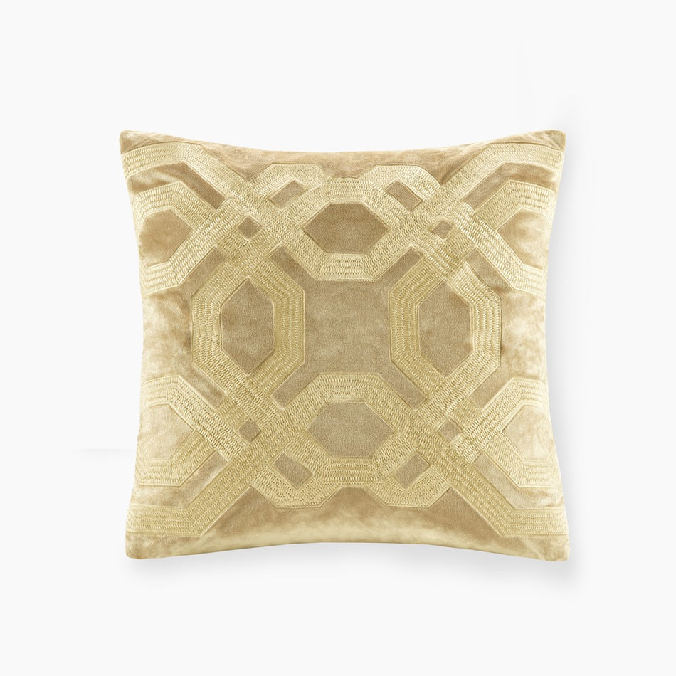 Croscill Classics Biron Square Decor Pillow - Gold  - 18x18" Shop Online & Save - expresshomedirectr.com