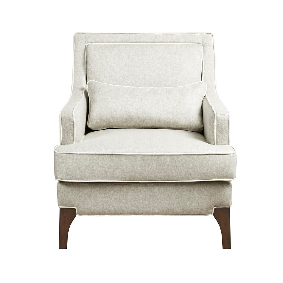 Collin Arm Chair - Cream / Dark Brown