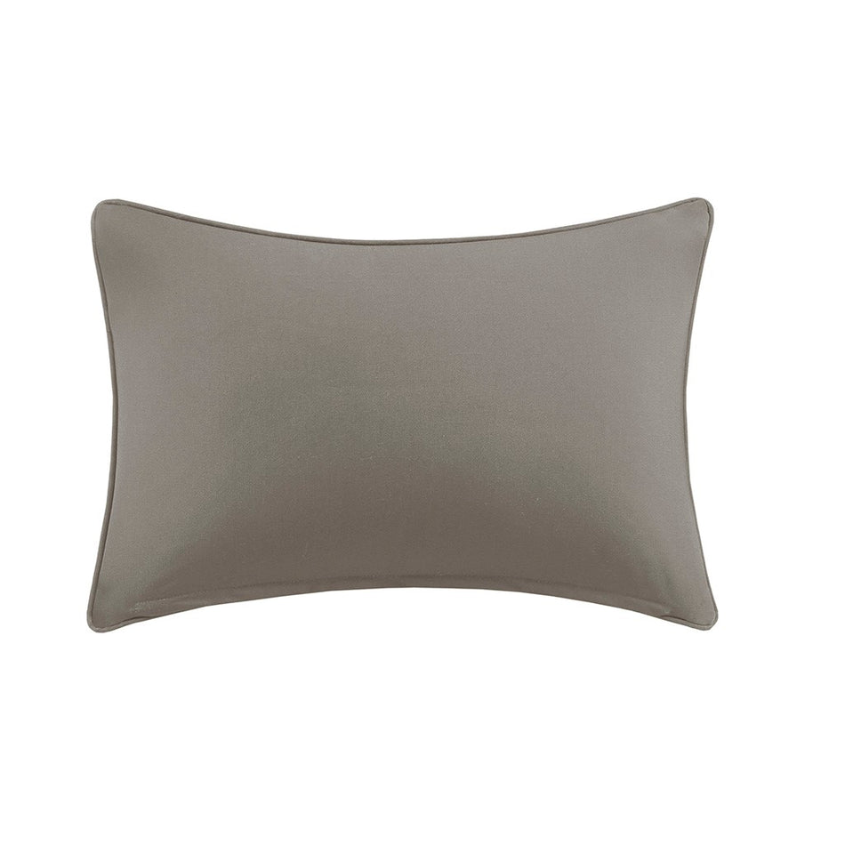 Pacifica Solid 3M Scotchgard Outdoor Oblong Pillow - Taupe - 14x20"