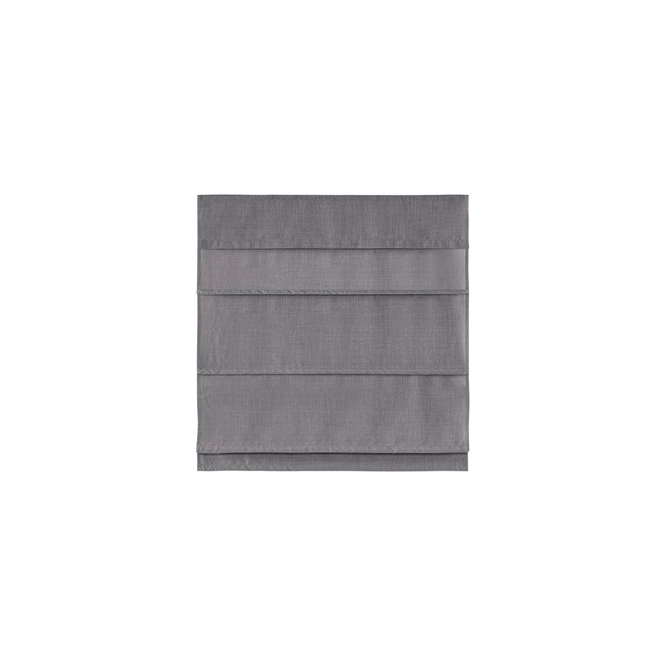 Otis Faux Linen Cordless Blackout Roman Shade - Grey - 35x64"