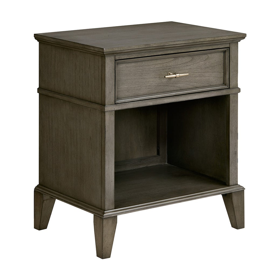 Yardley 1 Drawer Nightstand - Reclaimed Grey