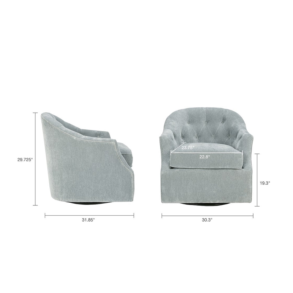 Calvin Swivel Chair - Light Blue