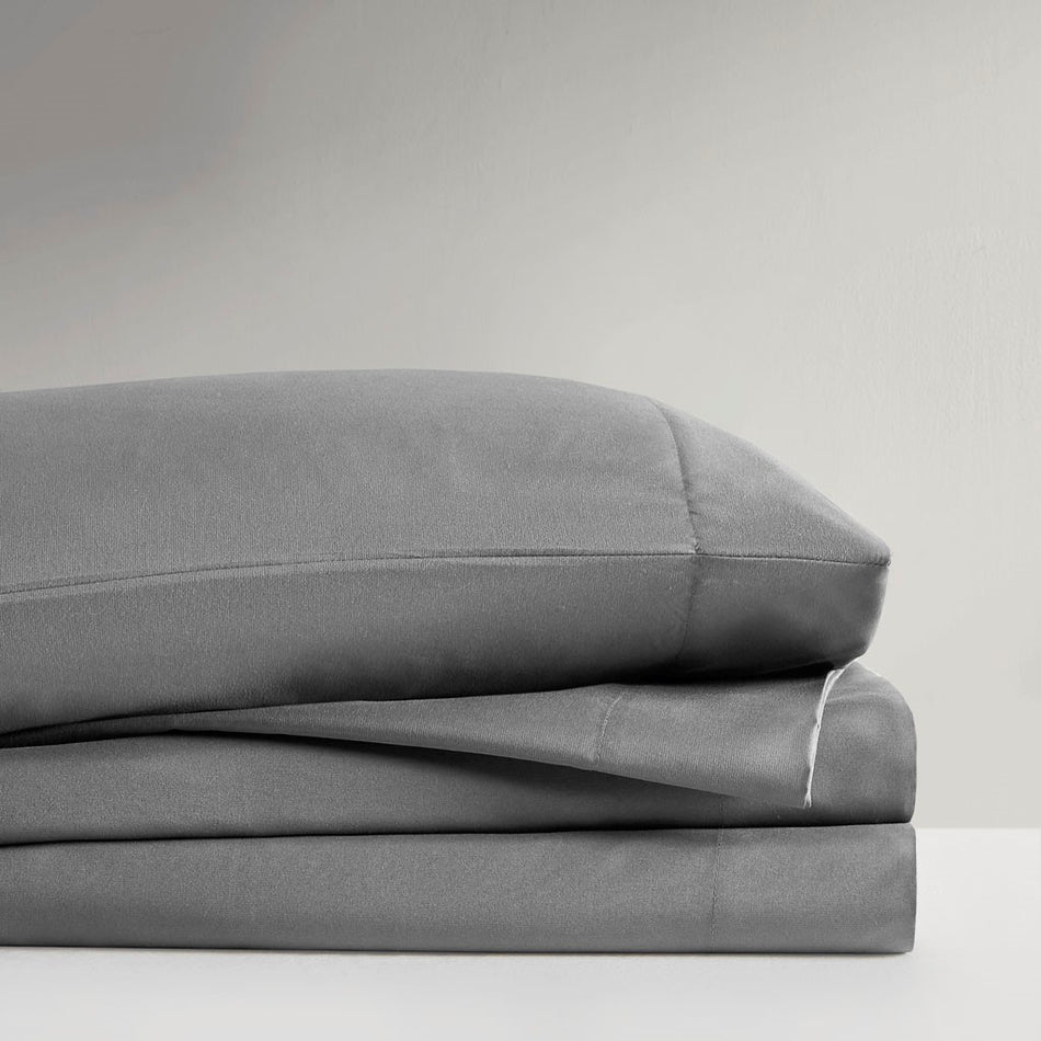 Microfiber All Season Soft Touch Sheet Set - Charcoal - Cal King Size