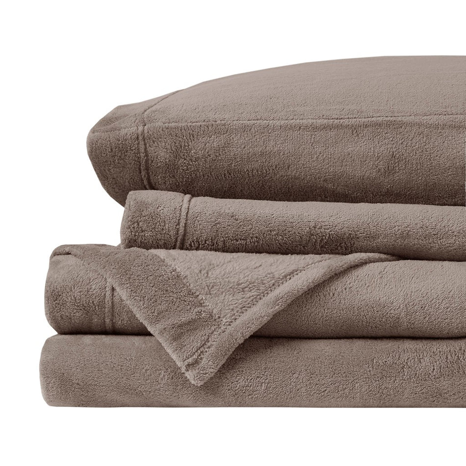 Soloft Plush Sheet Set - Brown - Twin Size