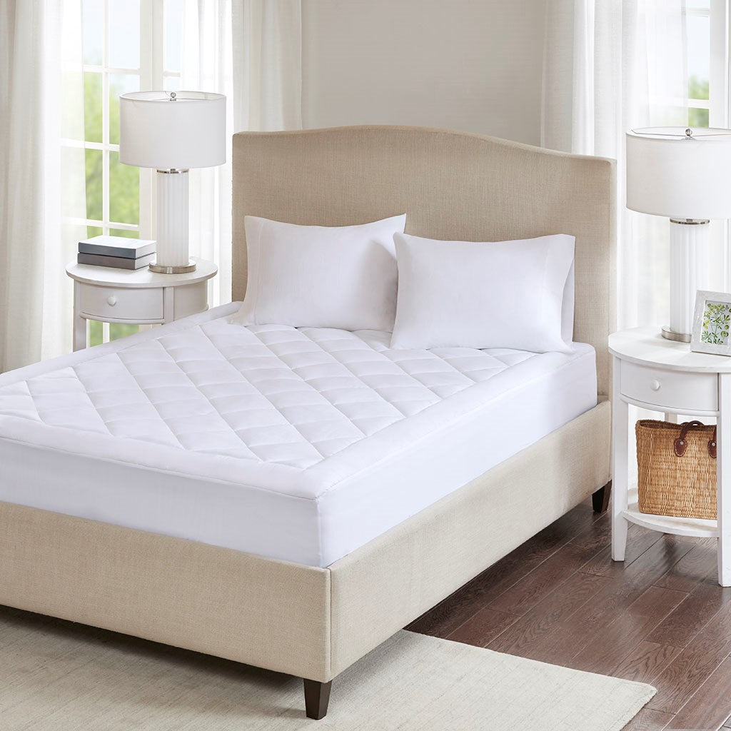 Sleep Philosophy Serenity Deep Pocket Waterproof Mattress Pad - White - Full Size