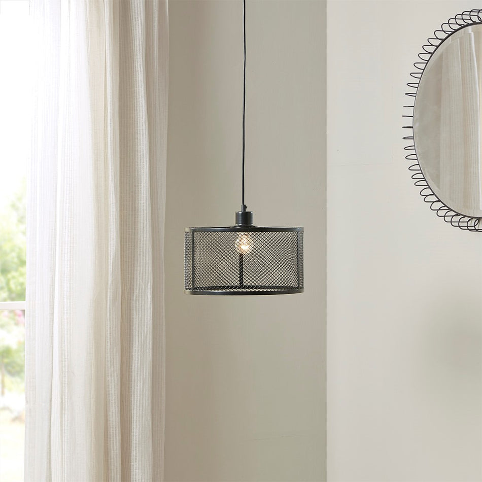 Jaxson Metal Mesh Pendant - Black