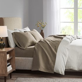 Madison Park 3M Microcell All Season Lightweight Sheet Set - Brown - Cal King Size