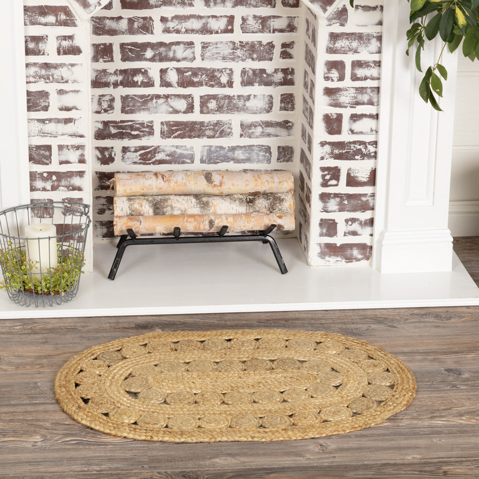 April & Olive Celeste Jute Rug Oval 20x30 By VHC Brands