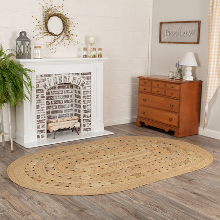 April & Olive Celeste Jute Rug Oval 60x96 By VHC Brands