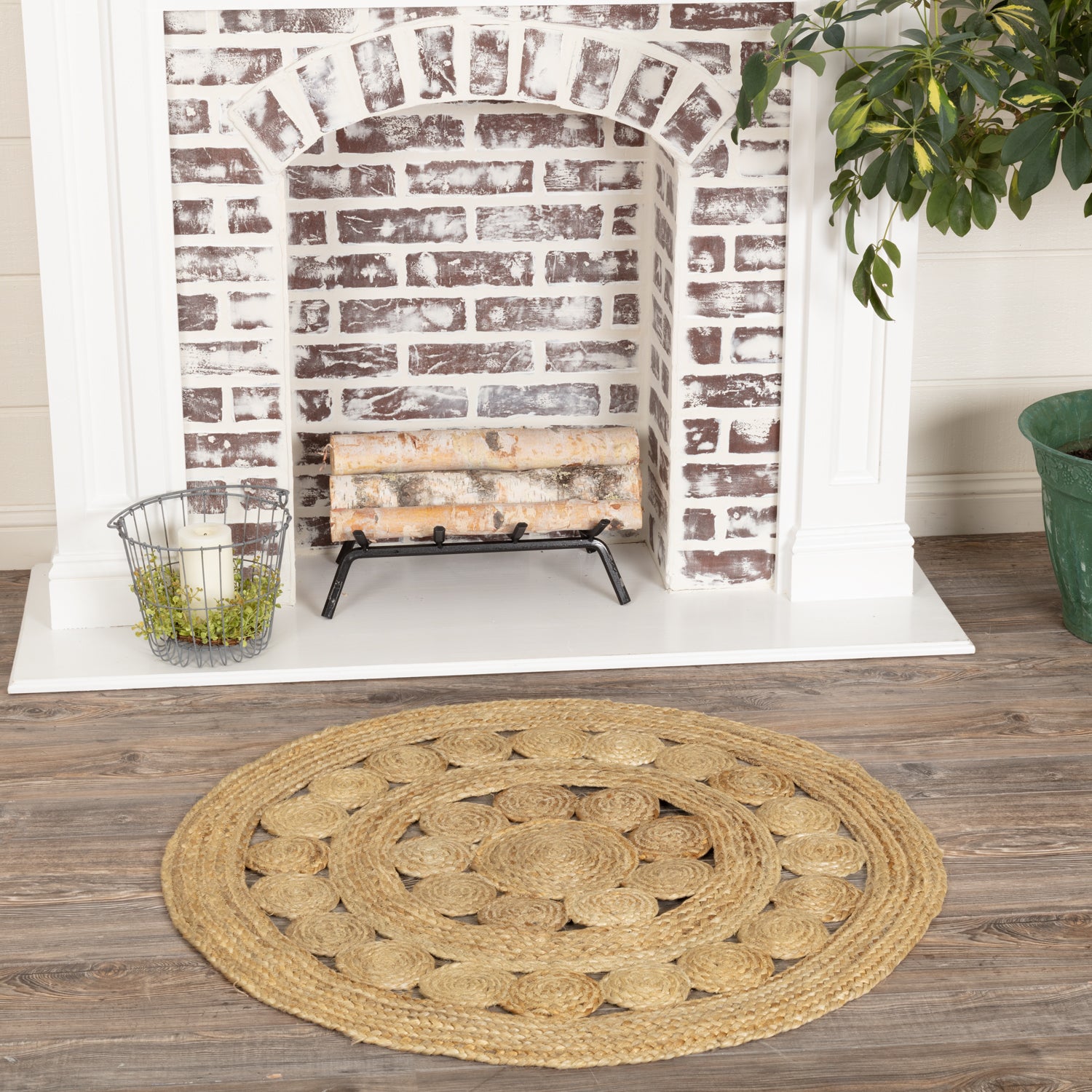 April & Olive Celeste Jute Rug 3ft Round By VHC Brands