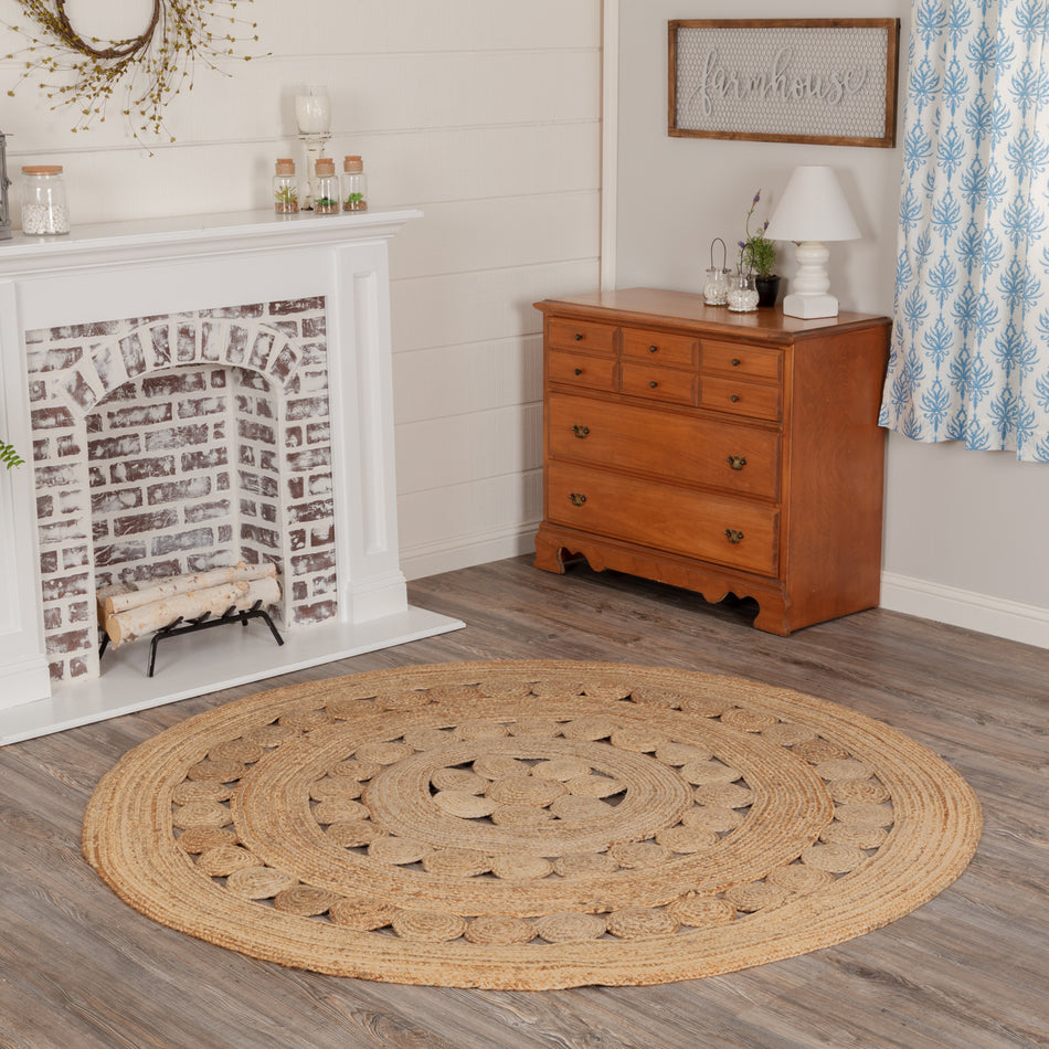 April & Olive Celeste Jute Rug 6ft Round By VHC Brands