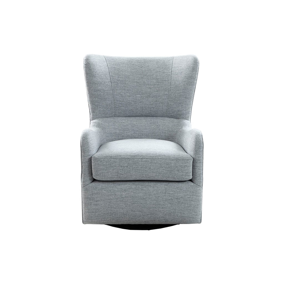 Arianna Swivel Glider Chair - Light Blue