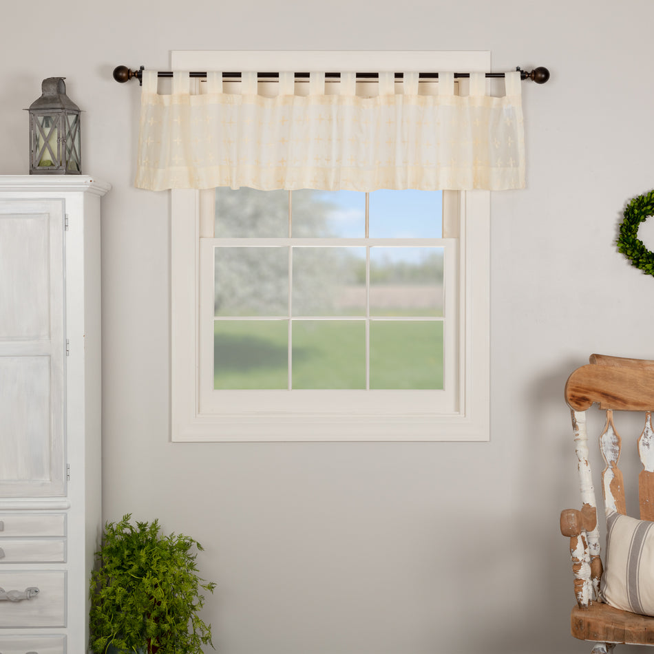 Willow Creme Tab Top Valance 16x90