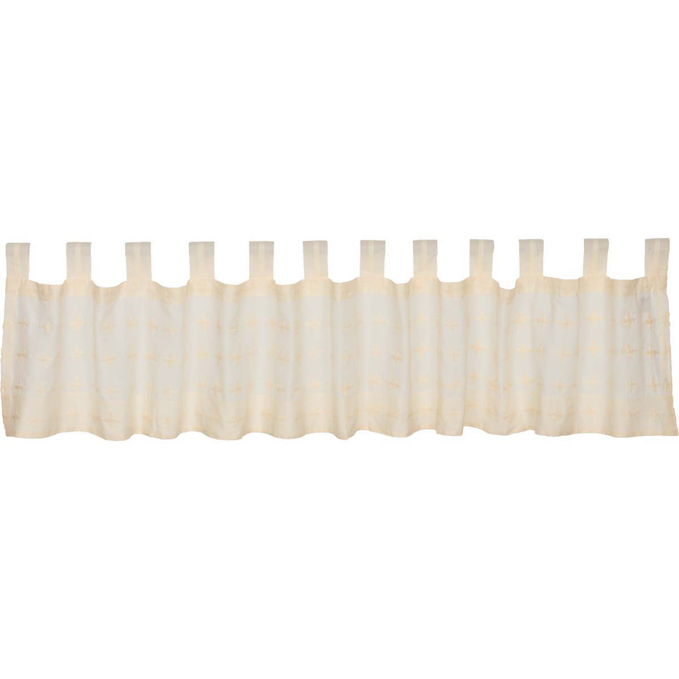 April & Olive Willow Creme Tab Top Valance 16x90 By VHC Brands