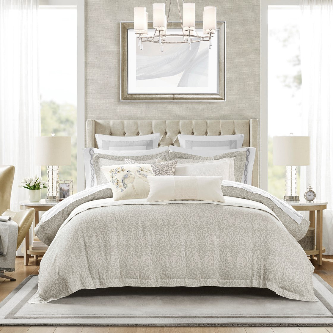 Croscill Home Bernini 3 Piece Duvet Set - Gray  - King Size / Cal King Size Shop Online & Save - expresshomedirectr.com