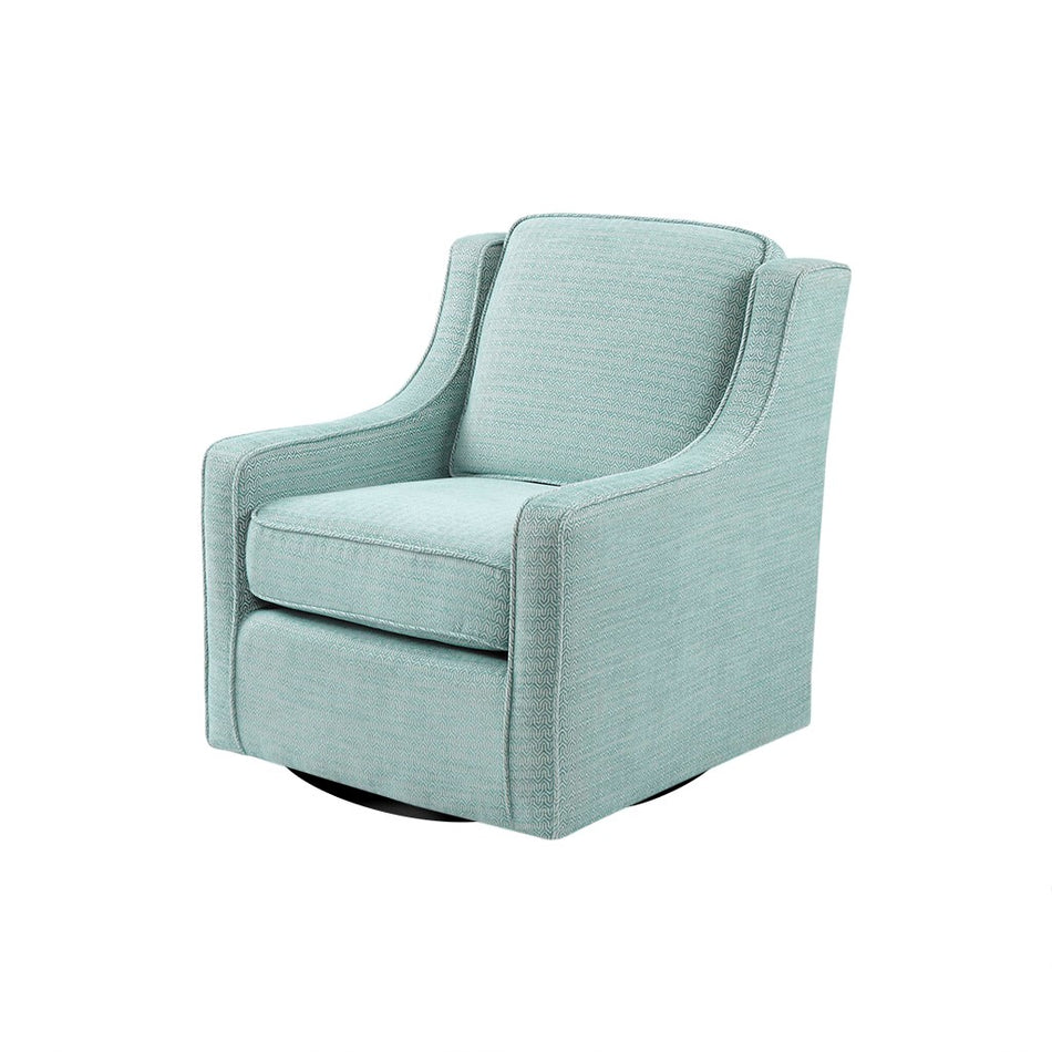 Harris Chenille Swivel Chair - Dusty Aqua