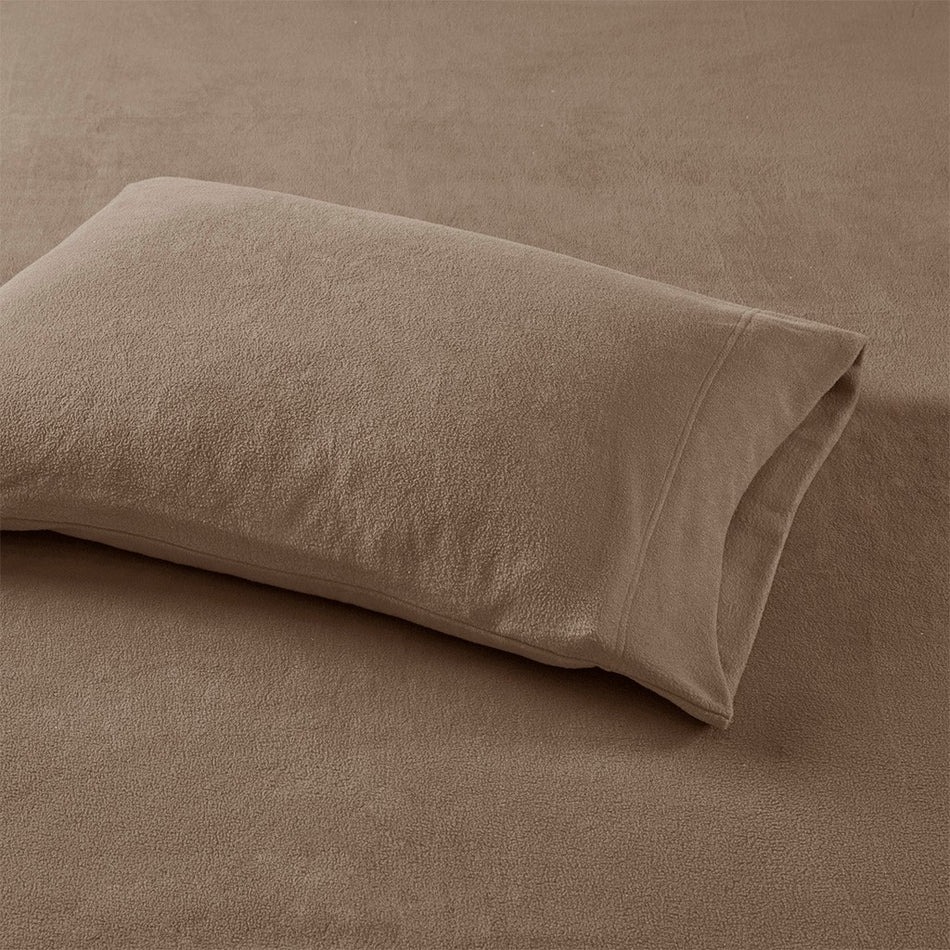 Micro Fleece Sheet Set - Brown - Cal King Size