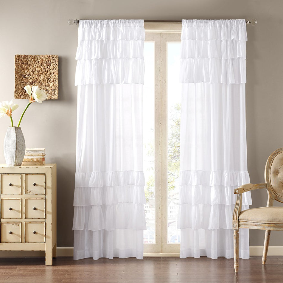 Anna Window Curtain - White - 50x84"