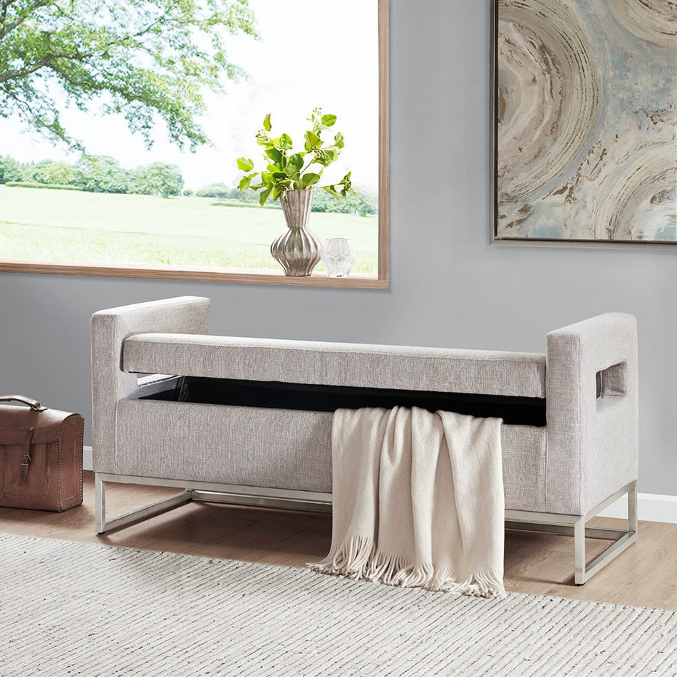 Crawford Soft Close Storage Bench - Grey