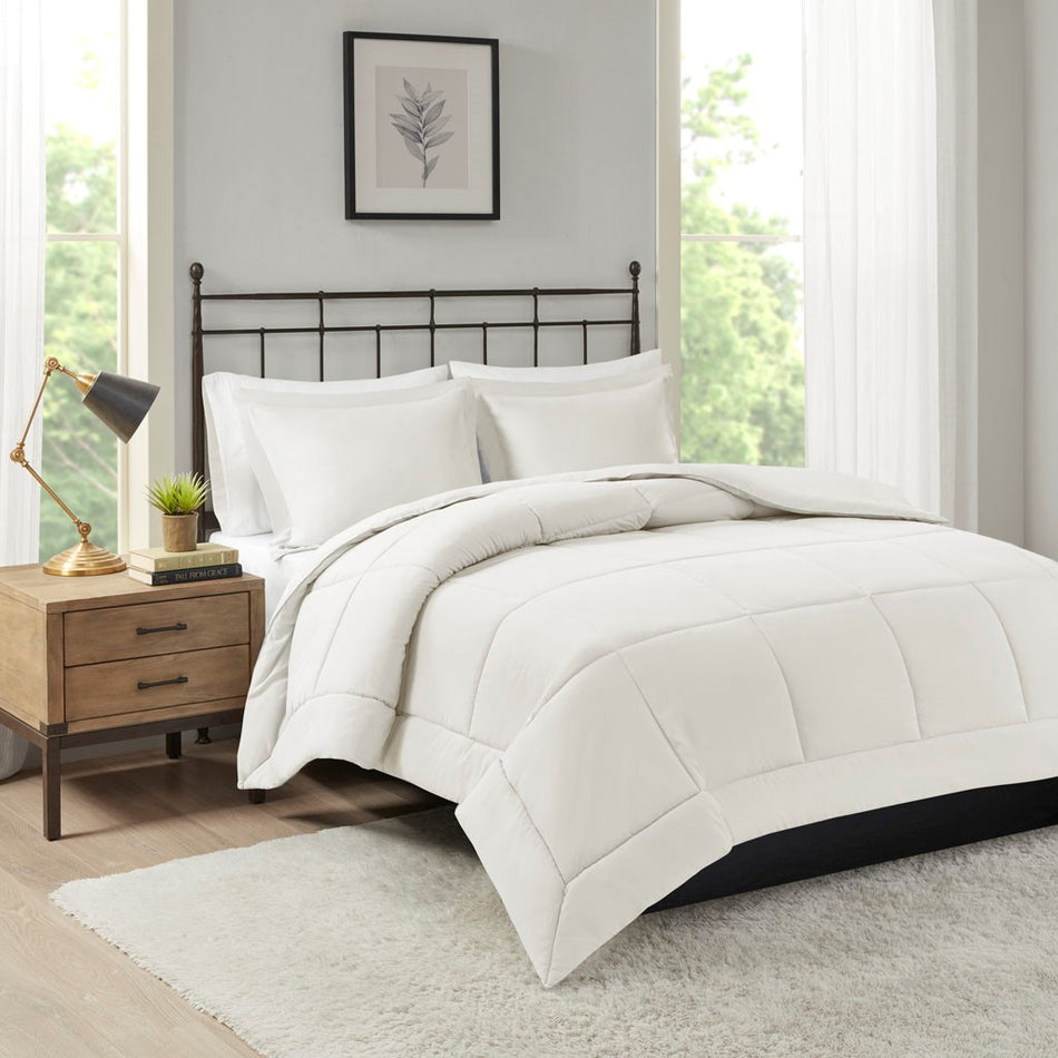 Sarasota Microcell Down Alternative Comforter Mini Set - Ivory - King Size / Cal King Size