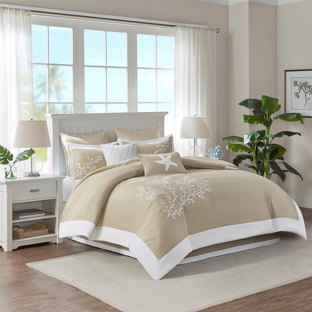 Harbor House Coastline 6 Piece Comforter Set - Khaki - King Size