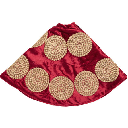 Seasons Crest Memories Red Mini Tree Skirt 21 By VHC Brands